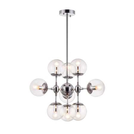 Suspended lamp Freya Fr5596PL-09CH RICHARD, 620x620x1290 mm, E14, 9x60W, color chromium-1