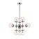 Suspended lamp Freya Fr5596PL-09CH RICHARD, 620x620x1290 mm, E14, 9x60W, color chromium