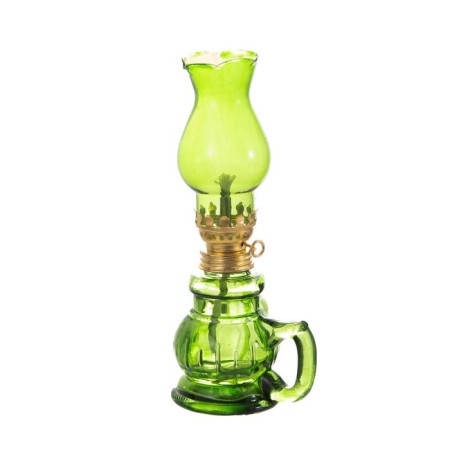 Green kerosene lamp with a handle 8x6x20 cm-8