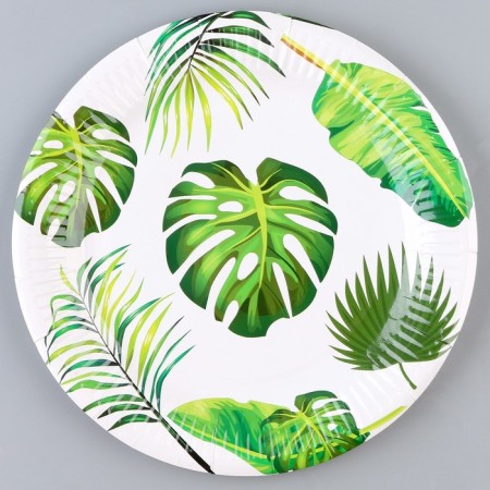Paper “Leaves” plate, in a set of 6 pcs., 23 cm