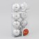 Set of balls plastic D-6 cm, 8 pcs "gerda" silver