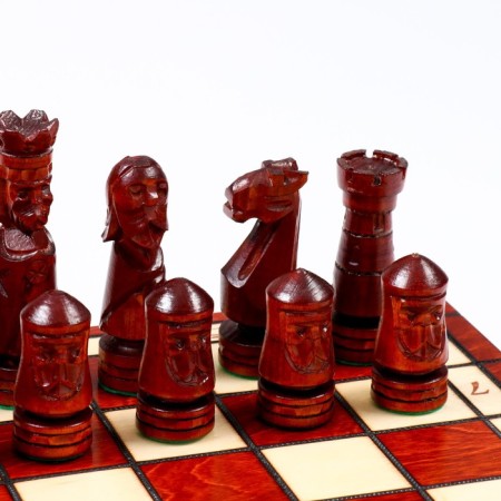 Chess Polish Madon, Manual Work, 49 x 49 cm, King H = 12.5 cm Pig H-6.5 cm-4
