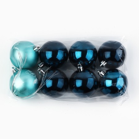 Christmas balls New Year, for the New Year, d = 6 cm, 8 pcs., Blue and blue color-2