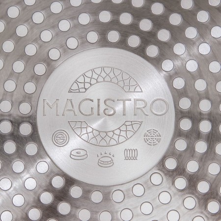 Fogging pan Magistro Natural, D = 22 cm, Soft-Touch pen, anti-stick coating, induction, color gray-6