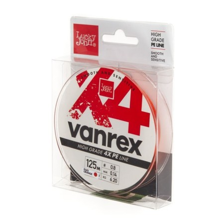 Flaw Lucky John Vanrex X4 Braid Fluo Orange 125 m, 0.14 mm-1