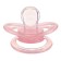 Nipple is an orthodotynic dummy, with a cap, +12 months, pink