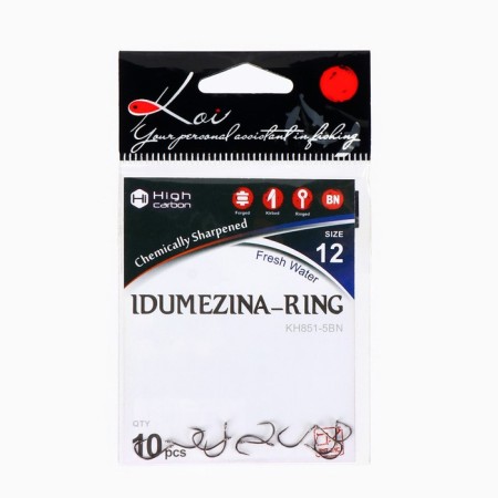 Hooks Koi IDUMEZINA-RING, BN color, No. 12/5, 10 pcs.