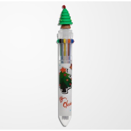 Ballic handle, automatic, "New Year. Hero" 10 color, line 0.7 mm, case