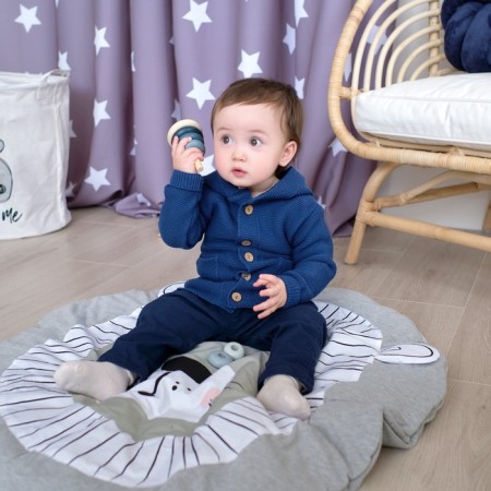 Jumper knitted baby I "Trendy" growth 68-74 cm, blue color-7