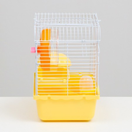The cage for rodents "Pigzon", 23 x 17 x 26 cm, enamel, yellow-2