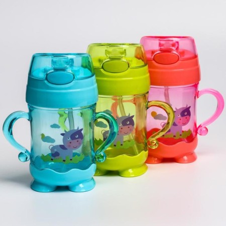 Baby chipper with silicone tube, 220 ml., With pens, Mix color-12
