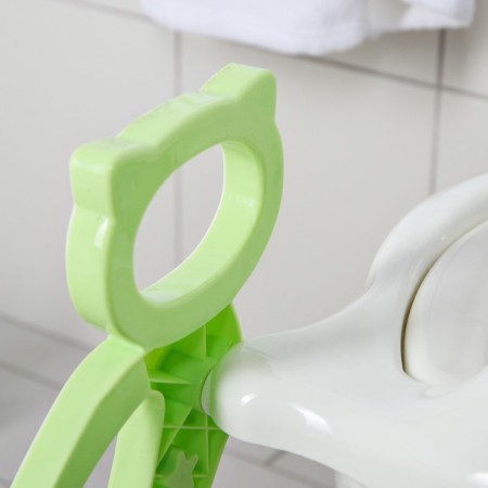 Children's lining - seat on the toilet "cat", green color-3