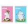 Notepad A6 40 sheets in a cage on the crest "Moomin", cover coated cardboard, selective UV-lak, block 60-65 g/m2, mix