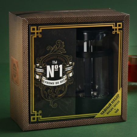 The set is “first in everything”: black tea with bergamot 100 g, french press-3