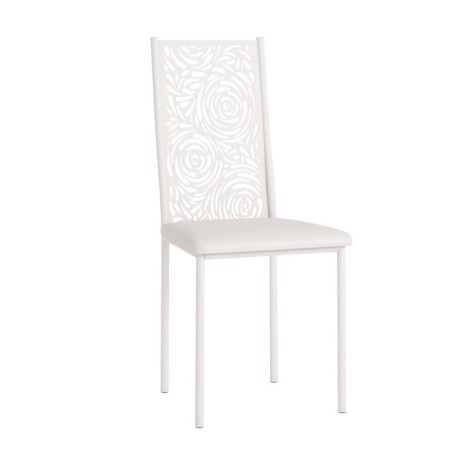 Stool "Rosa", 410 × 510 × 980 mm, vinylski, white color / Muar White