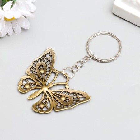 Metal keychain "Butterfly" 3.5x4.2x0.3 cm-2