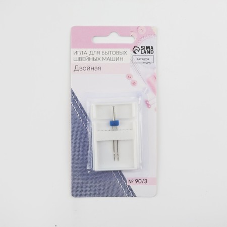 Needle for household sewing machines, double, No. 90/3-3