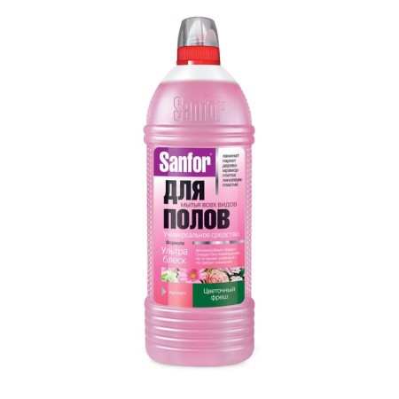 Sanfor floor washing tool Ultra shine, "Flower Fresh", 1000 ml