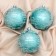 Set of balls Plastic D-8 cm, 3 pcs "Jane ice" Blue