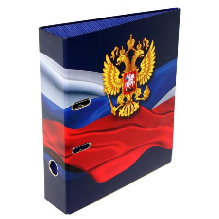 A4, 75 mm PAPKA-Registrum, Devente "Coat of arms" isolated, metallic edging, matte lamination, foil embossing-1