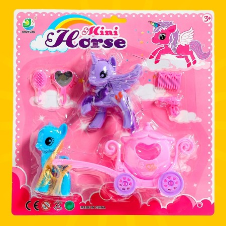 Set of Pony "Cute" 2 pcs., With accessories, Mix color-11