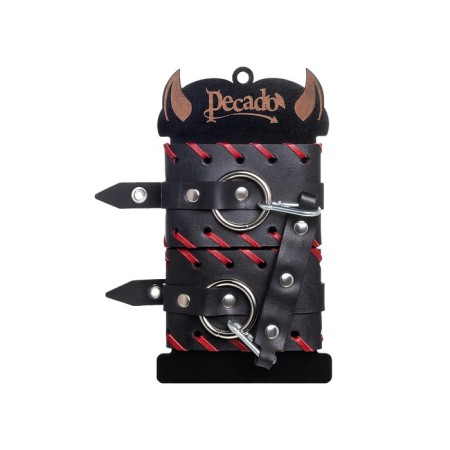 OCHs with red edging Pecado BDSM, skin, black-6