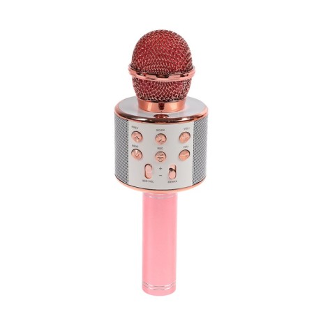 Microphone for karaoke Luazon LZZ-56, WS-858, 1800 mAh, pink-1