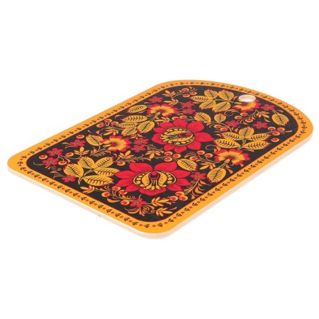 Board of cutting souvenir "Khokhloma, Black Background", 19.5 × 27.5 cm-2