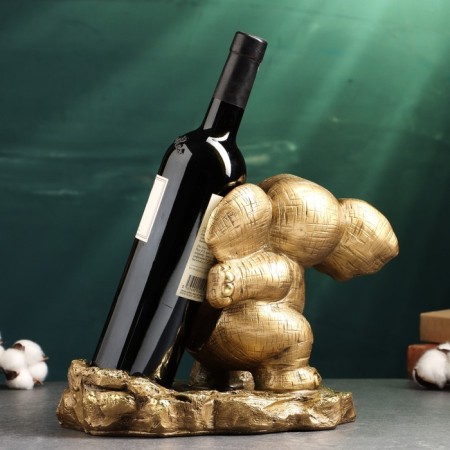 Standing for the bottle "Elephant" 22x29x19cm, bronze-2