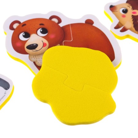 Soft puzzle for babies "Forest animals", 5 puzzles, crumb I-11