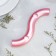 Summary "Waves" for two candles from gypsum, 25x6x3cm, pink
