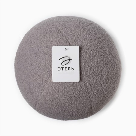 Pillow Decorative Ethel "Shar" d = 30. TsV. Svetlo-gray-6