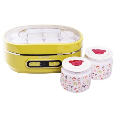 Jogurtnitsa Oursson Fe1405D/GA, 20 W, 125/500 ml, 10 capacities, timer, ceramics, green,-6