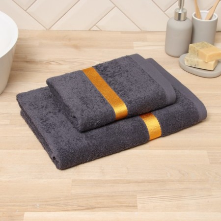 Trick Love Life "Sulu" 50*90 cm, gray, orange., 100% hl, 450 g/m2