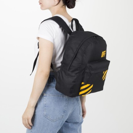 Backpack school youth Off, 33x13x37 cm, lightning department, external pocket, black color-10