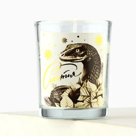 New Year's candle "Happiness", for the New Year, Lavender's aroma, 5x6x5 cm-2