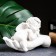 Figure "Angel in the palm of his hand sleeps" aged, 16x10x8cm