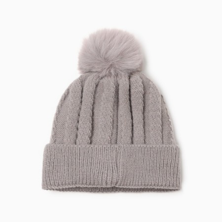 Children's hat minku, gray color, rr 46-48-2