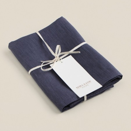 Decorative pillowcase SL Home Linen 40*40 cm, col. Dark blue, 100%flax-5