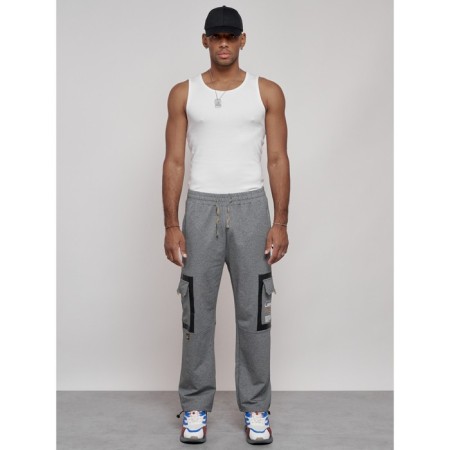 Sports male trousers, size 52, gray color-4