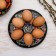 Glass stand for 6 eggs "HB", 18 x 18 cm.