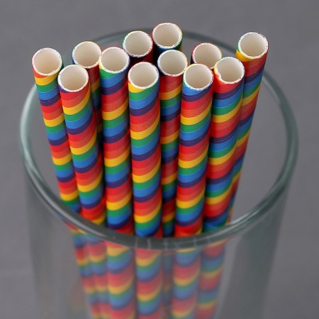 The pipe for the cocktail "Rainbow", a set of 12 pcs.-3