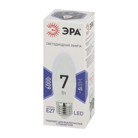 LED LED era Standard "candle", 7 watts, E27, 560 lm, 6000k, glow cold white-1