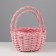 A set of wicker baskets, willow, 24x13/26 cm, 18x11/23 cm, 2 pcs, pink