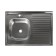 Kitchen sink "Vladix", invoice, without siphon, 80x60 cm, left, stainless steel 0.4 mm