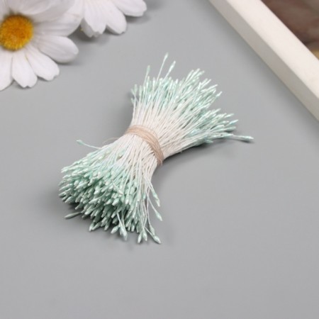 Stamens for artificial flowers gloss "risinki" gray-blue set 360 pcs length 6 cm