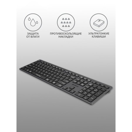 Keyboard A4Tech FSTYLER FX50 Gray USB Slim Multimedia (FX50 GREY)-2
