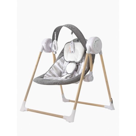 Electronic swing children's Amarobaby Wooden Swing, gray color