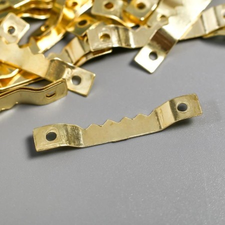 Tough suspension for paintings, photo frames metal (set 40 pcs) gold 4x0.5 cm-8