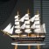 The souvenir ship is large "Gedan", the sides are blue, the sails are white, 82 × 13 × 62 cm